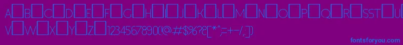 Inset1 Font – Blue Fonts on Purple Background