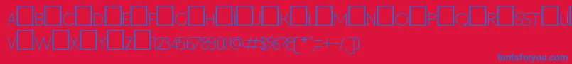 Inset1 Font – Blue Fonts on Red Background