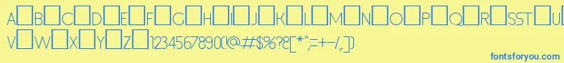 Шрифт Inset1 – синие шрифты на жёлтом фоне