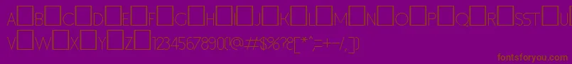 Шрифт Inset1 – коричневые шрифты на фиолетовом фоне