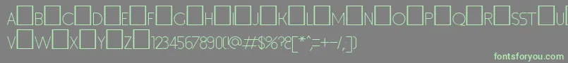 フォントInset1 – 灰色の背景に緑のフォント