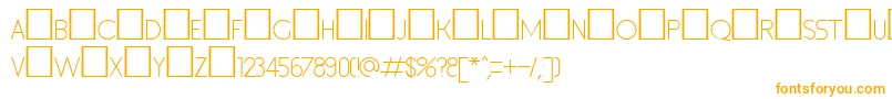Шрифт Inset1 – оранжевые шрифты на белом фоне