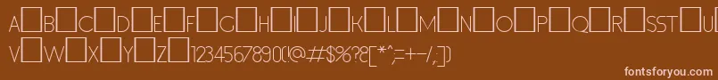 Czcionka Inset1 – różowe czcionki na brązowym tle