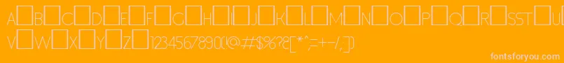 Шрифт Inset1 – розовые шрифты на оранжевом фоне