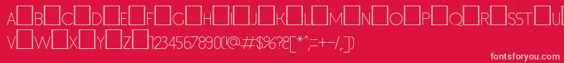 Шрифт Inset1 – розовые шрифты на красном фоне