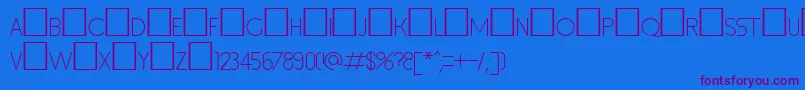 Шрифт Inset1 – фиолетовые шрифты на синем фоне