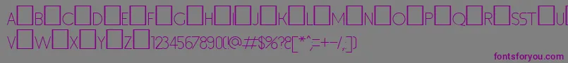 Inset1 Font – Purple Fonts on Gray Background