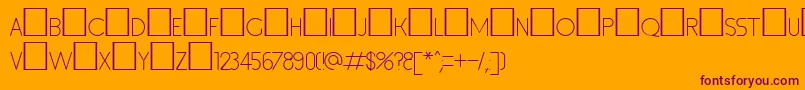 Inset1 Font – Purple Fonts on Orange Background