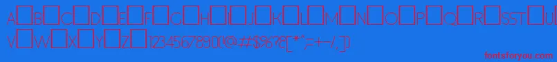 フォントInset1 – 赤い文字の青い背景