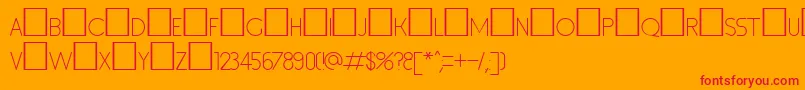Шрифт Inset1 – красные шрифты на оранжевом фоне