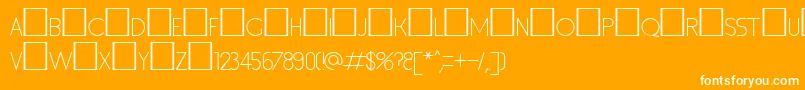 Шрифт Inset1 – белые шрифты на оранжевом фоне