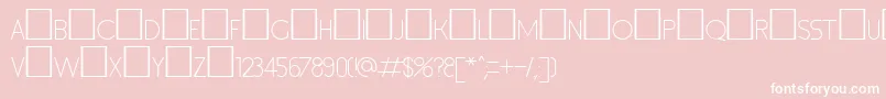 Inset1 Font – White Fonts on Pink Background