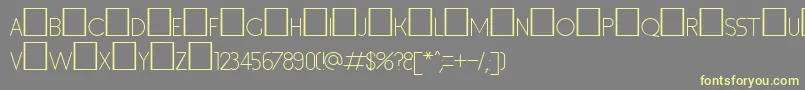 Шрифт Inset1 – жёлтые шрифты на сером фоне