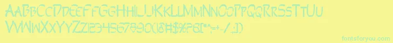More about Perdv2b Font Perdv2b Font – Green Fonts on Yellow Background