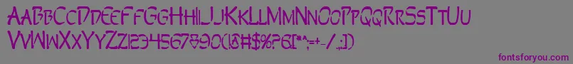 Perdv2b-Schriftart – Violette Schriften auf grauem Hintergrund