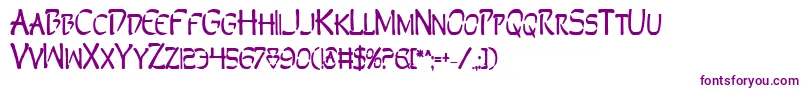 フォントPerdv2b – 紫色のフォント