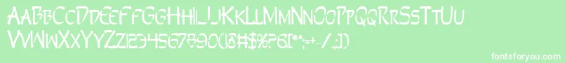 Perdv2b Font – White Fonts on Green Background