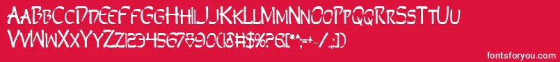 Perdv2b Font – White Fonts on Red Background