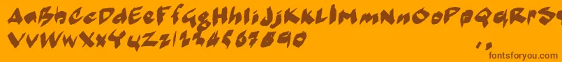 Mmoetrial Font – Brown Fonts on Orange Background