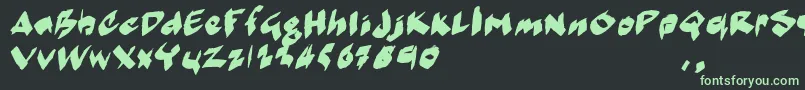 Mmoetrial Font – Green Fonts on Black Background