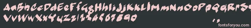 Mmoetrial Font – Pink Fonts on Black Background