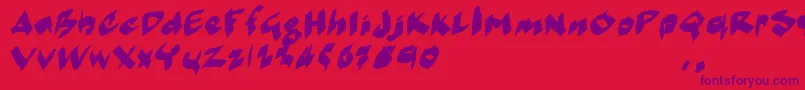 Mmoetrial Font – Purple Fonts on Red Background