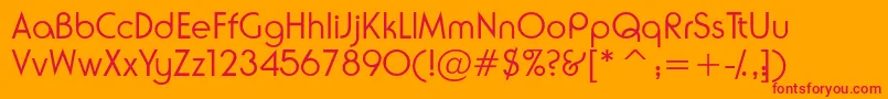 Neuselightssk Font – Red Fonts on Orange Background