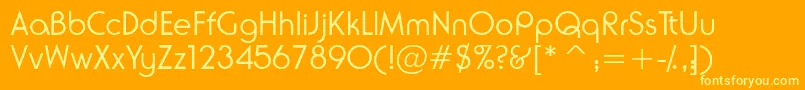 Neuselightssk Font – Yellow Fonts on Orange Background