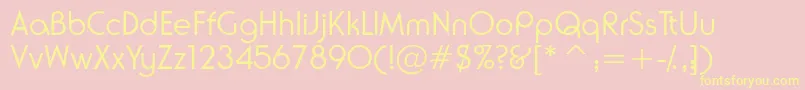 Neuselightssk Font – Yellow Fonts on Pink Background