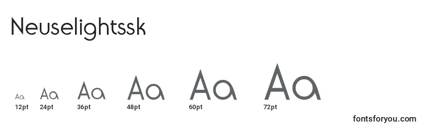 Neuselightssk Font Sizes
