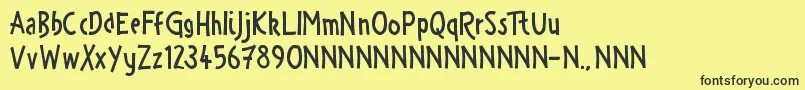 ZanyRaces Font – Black Fonts on Yellow Background