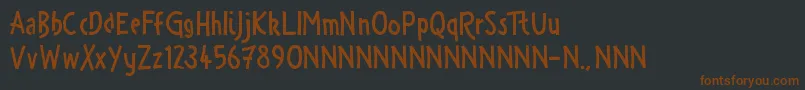 ZanyRaces-fontti – ruskeat fontit mustalla taustalla