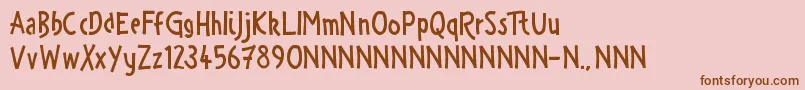 ZanyRaces Font – Brown Fonts on Pink Background