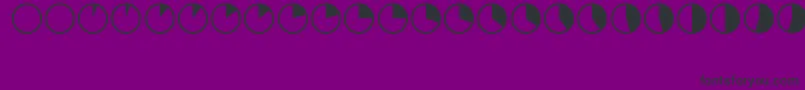 PieChartsForMaps Font – Black Fonts on Purple Background