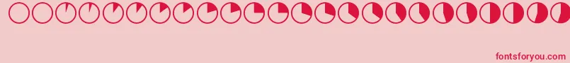 PieChartsForMaps-Schriftart – Rote Schriften auf rosa Hintergrund