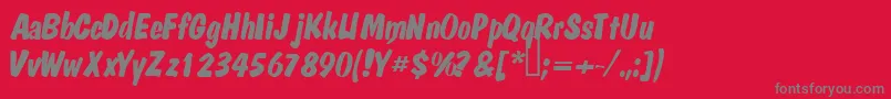 Mandela Font – Gray Fonts on Red Background