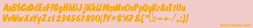 Mandela Font – Orange Fonts on Pink Background