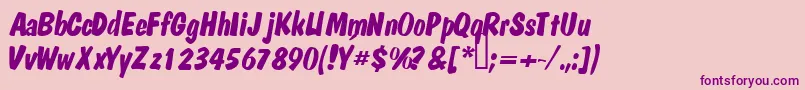 Mandela Font – Purple Fonts on Pink Background