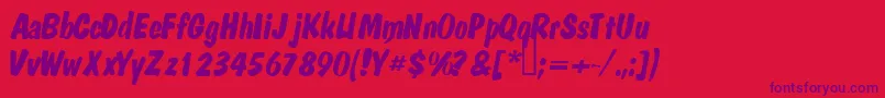 Mandela Font – Purple Fonts on Red Background
