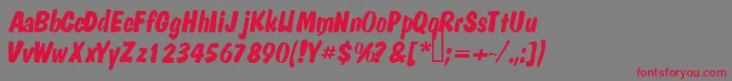 Mandela Font – Red Fonts on Gray Background