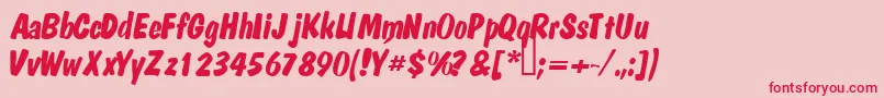 Mandela Font – Red Fonts on Pink Background