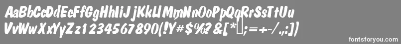 Mandela Font – White Fonts on Gray Background