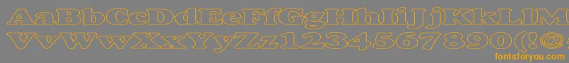 AlfredoHeavyHollowExpanded Font – Orange Fonts on Gray Background