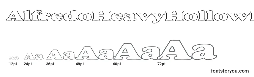 AlfredoHeavyHollowExpanded Font Sizes