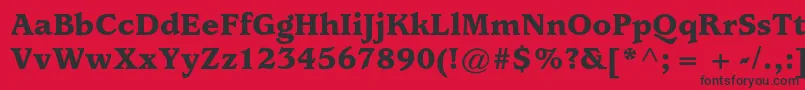 UsherwoodstdBlack Font – Black Fonts on Red Background