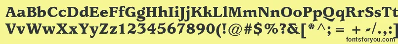 UsherwoodstdBlack Font – Black Fonts on Yellow Background