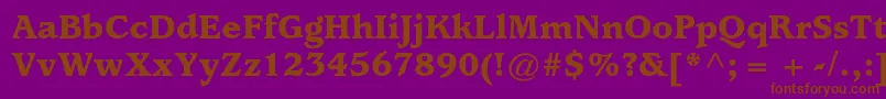 UsherwoodstdBlack Font – Brown Fonts on Purple Background