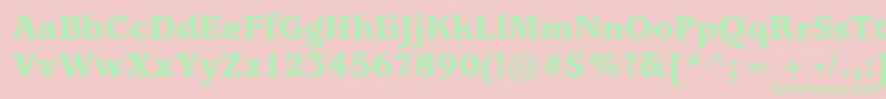 UsherwoodstdBlack Font – Green Fonts on Pink Background