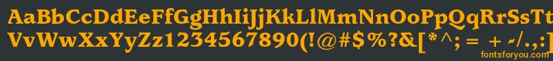 UsherwoodstdBlack Font – Orange Fonts on Black Background