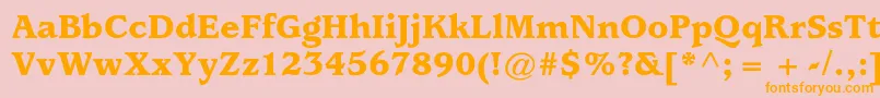 UsherwoodstdBlack Font – Orange Fonts on Pink Background